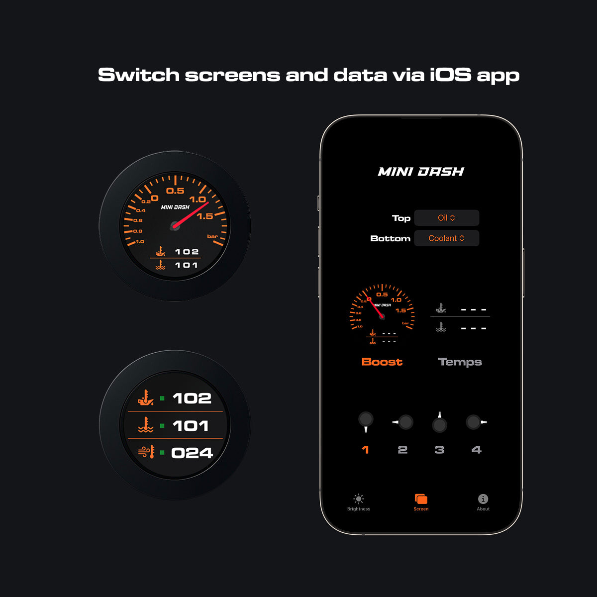 MINI DASH OBD2 Performance Display (incl. VEEPEAK BLE+)